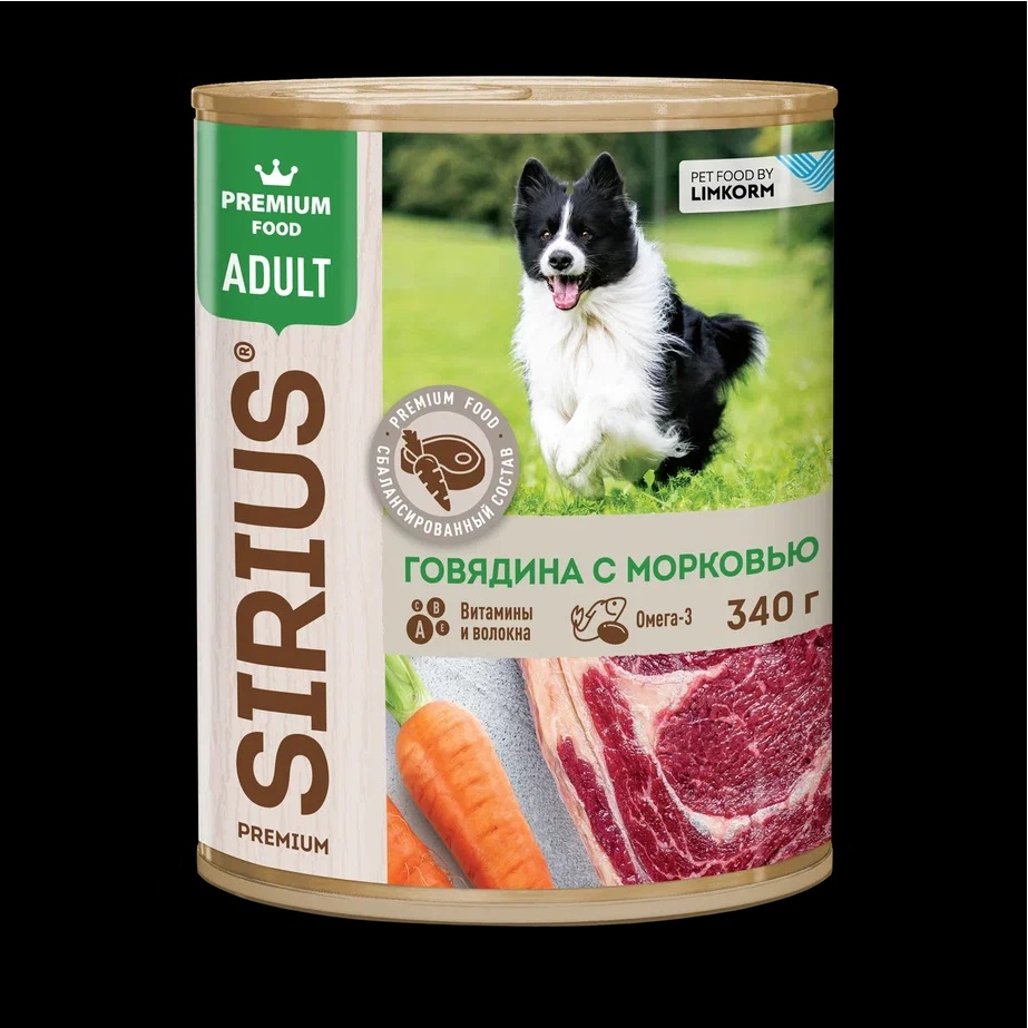 Повседневный корм SIRIUS для собаки
