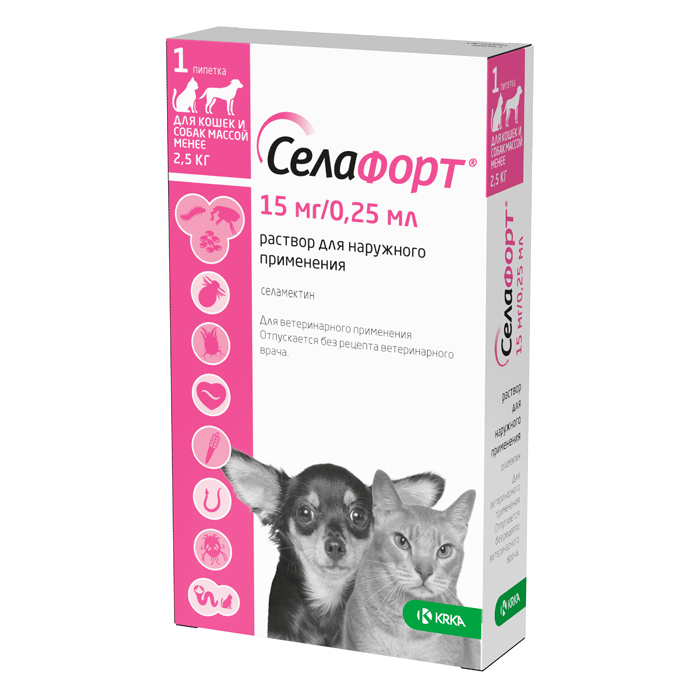 средства борьбы с блохами и клещами KRKA для кошки и собаки